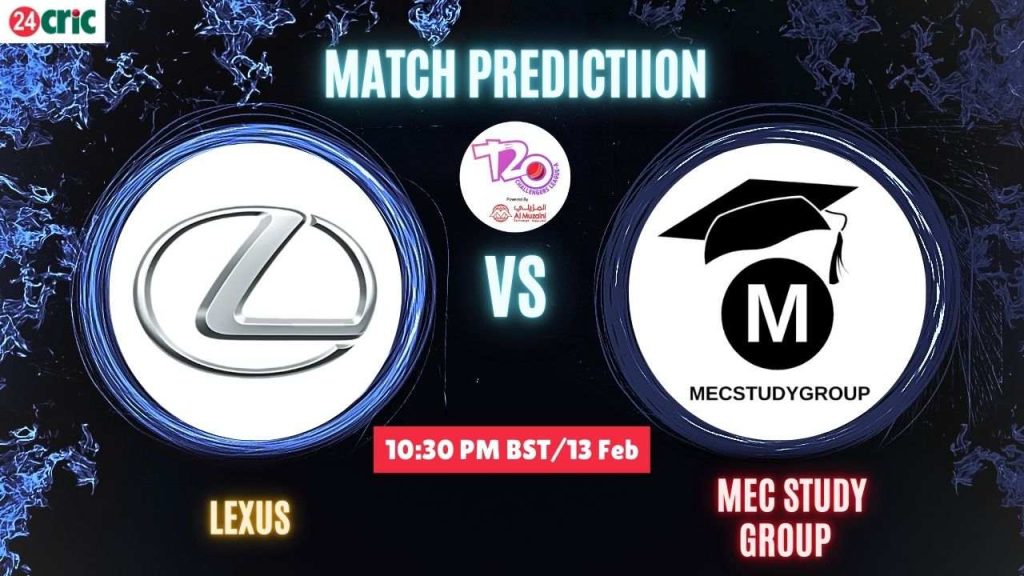 LEX vs MEC ম্যাচ প্রেডিকশন লেক্সাস বনাম MEC স্টাডি গ্রুপ, ৮ম T20 ম্যাচ
